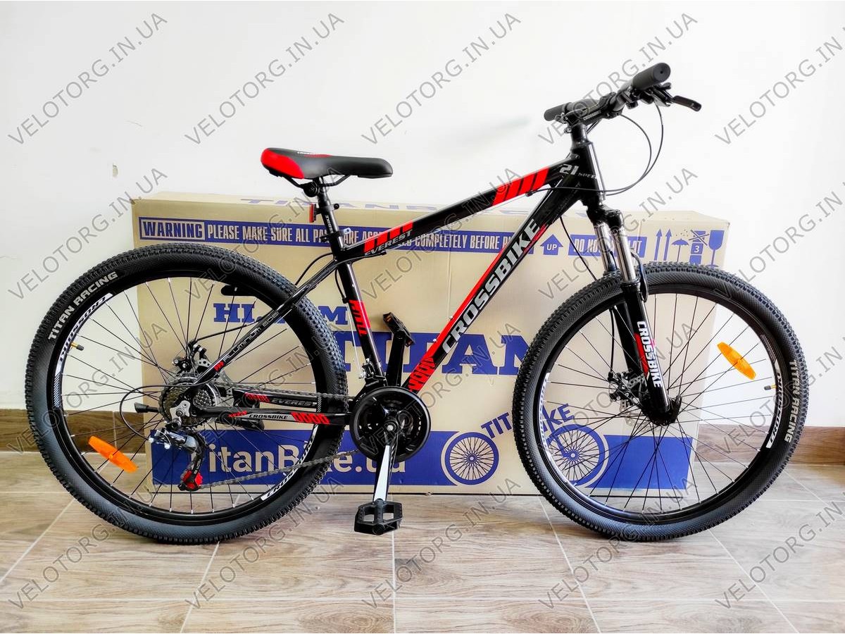 Купити Велосипед CrossBike Everest 27,5 Рама-17 black-red за ціною